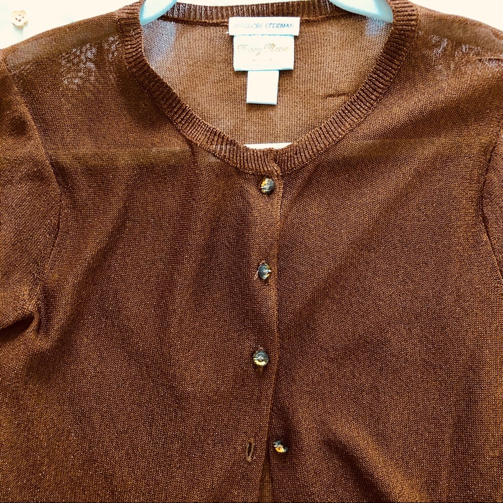 Bergdorf Goodman Tracy Reese Gold Shimmer Cardi